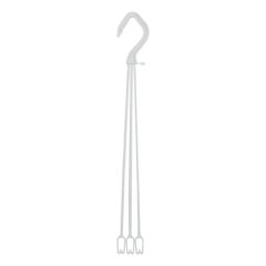 AGATATOARE DESCH 40CM+SUPORT ETICHETA, ALB