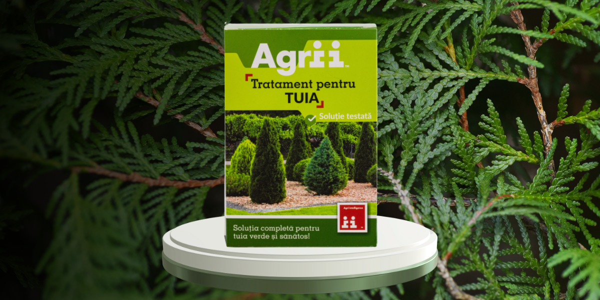 Schema de aplicare Agrii Pack Tuia – 2 tratamente la 3–4 săptămâni